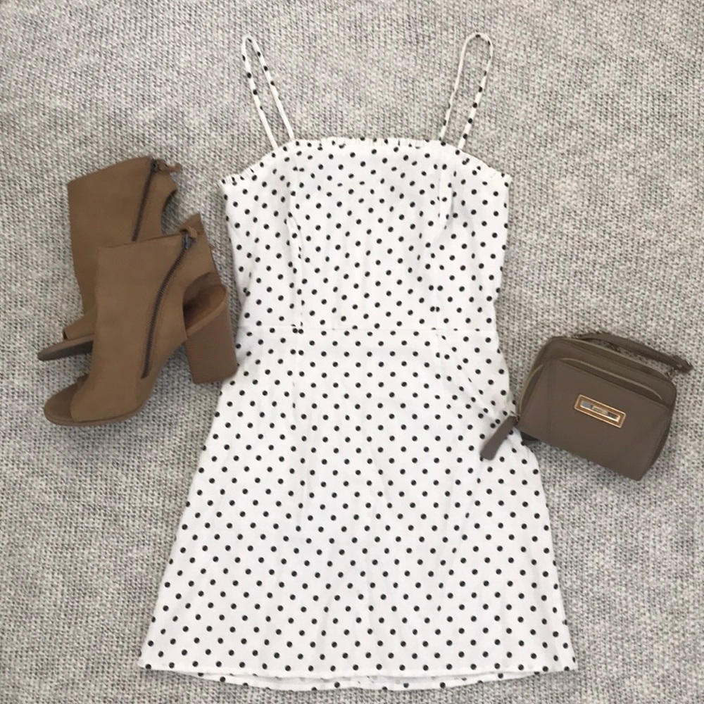 VICI DOLLS white polka dot mini dress NWOT